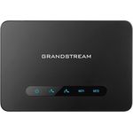 Grandstream HT812 V2, 2-Port SIP Adapter mit Gigabit NAT-Router und HD-Sprachqualität, schwarz