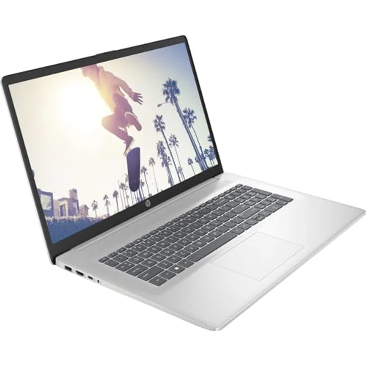 HP Laptop 17-cp2165ng, AMD Ryzen 5 7520U, 2,8 GHz, 16 GB RAM, 512 GB SSD, 17,3 Zoll Full HD, Silber, FreeDOS 3.0 – Bild 2