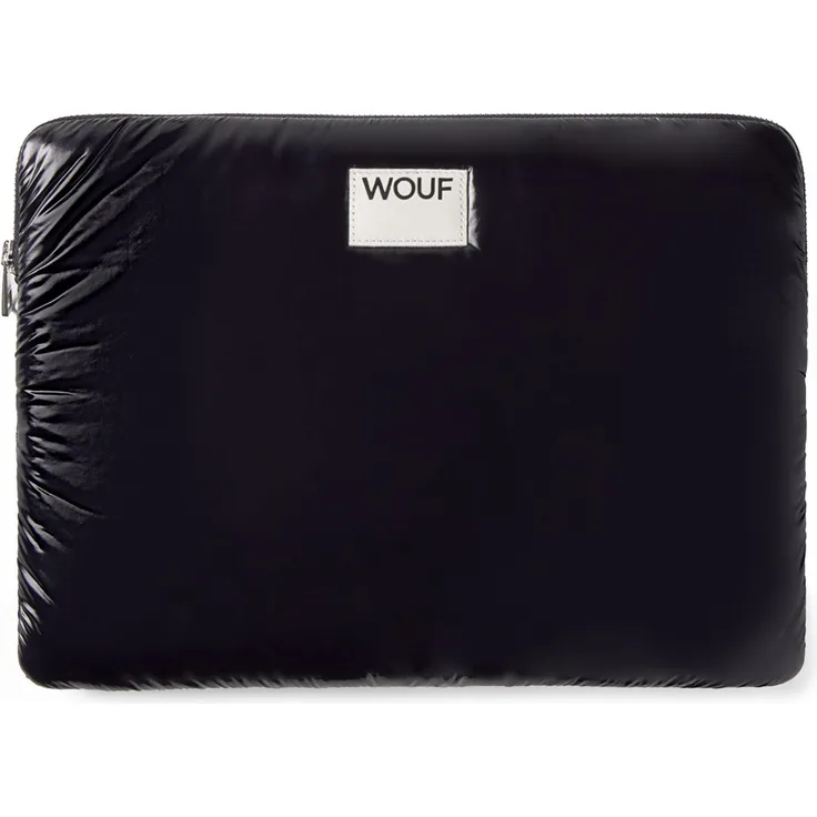 Wouf Glossy Laptophülle 32.5 cm (13.39"), Notebooktasche aus robustem Polyamid, Schwarz