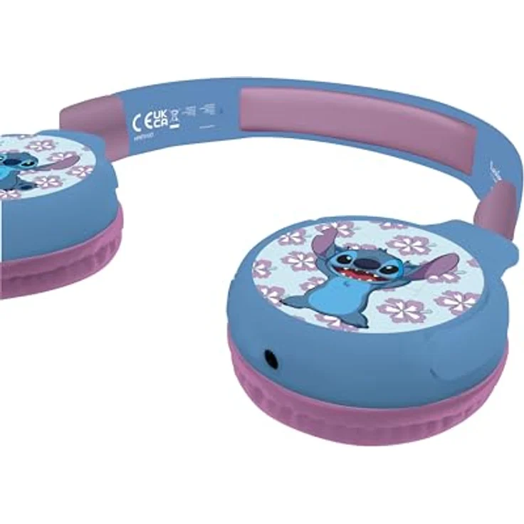 Lexibook 2-in-1-Bluetooth/Kabel-Kopfhörer Stitch, komfortable Polsterung, blau – Bild 4