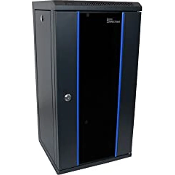 Good Connections GC R0113 10" Wandgehäuse, 12HE, 300mm Tiefe, schwarzes Serverschrank mit abschließbaren Türen – Bild 1