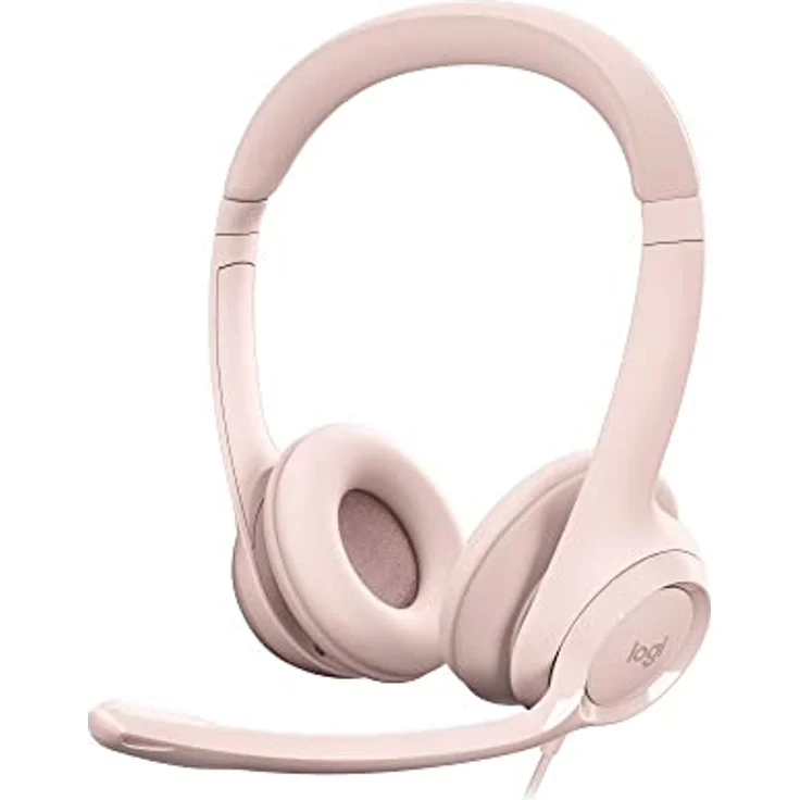 Logitech H390 verkabelter Kopfhörer für PC/Laptop, Stereokopfhörer mit rauschunterdrückendem Mikrofon USB-A, Inline-Steuerungen, für Chromebook geeignet - Rosa – Bild 1