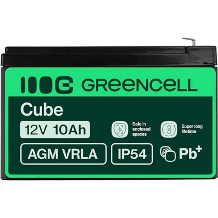 Green Cell® AGM 12V 10Ah Akku Vlies, VRLA Blei-Batterie für Notstromversorgung und Zyklenbetrieb, vibrationsfest und temperaturbeständig – Bild 3