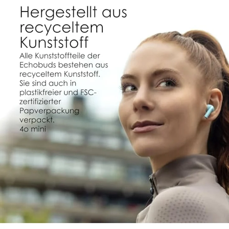 Boompods EchoBuds, TWS Kopfhörer mit Bluetooth 5.3 und Extra Bass, Himmelblau – Bild 7