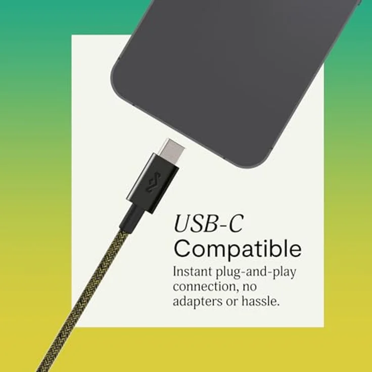 Marley House of Smile Jamaica, USB-C Kopfhörer mit 9,2-mm-Treiber, In-Ear-Kopfhörer, verwicklungsfreies Kabel, integriertes Mikrofon, Brass – Bild 3