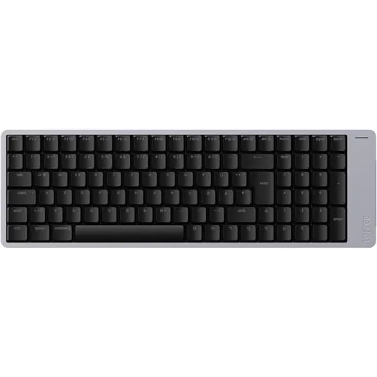LOFREE Flow2 Low-Profile Mechanik-Tastatur, Aluminiumlegierung mit Pulse Taktil-Schaltern, kabellos mit 3 Verbindungsmodi, QWERTZ-Layout, Spacegrey, 3000 mAh Akku
