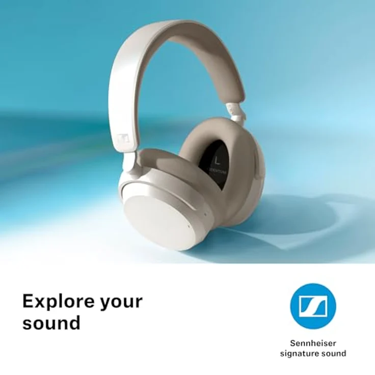 Sennheiser ACCENTUM kabelloser Bluetooth-Kopfhörer – 50 Stunden Akkulaufzeit, hochwertige Klangqualität, hybride ANC-Technologie ganzen Tag, Weiß – Bild 3