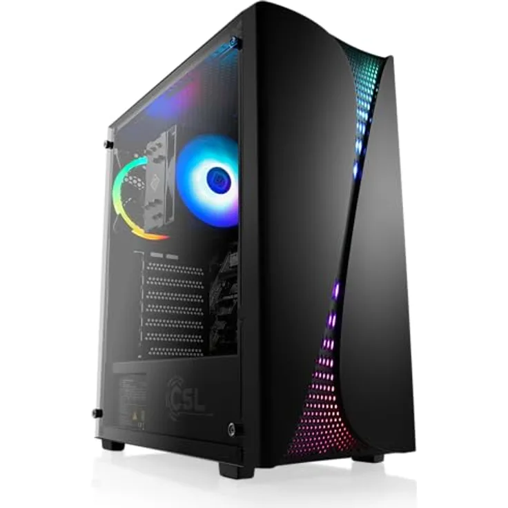 CSL Gaming PC M11630H, Desktop-PC mit AMD Ryzen 7 9700X, 32 GB RAM, 1000 GB SSD, AMD Radeon Graphics, Schwarz