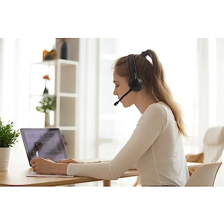 MEDION E83265 USB Headset (Stereo Kopfhörer, flexibel einstellbares Mikrofon, USB-Anschluss für Plug & Play, Extralanges Kabel) – Bild 2