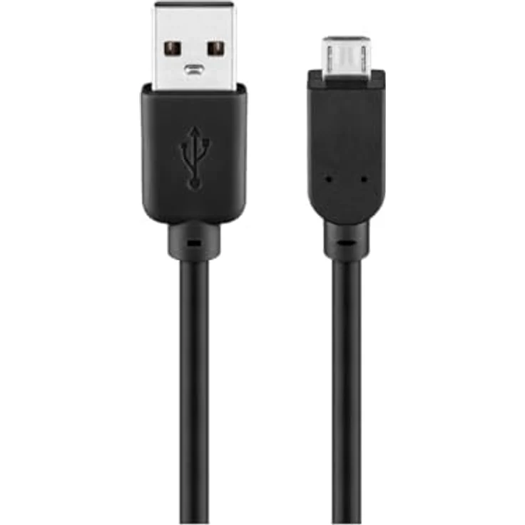 Wentronic USB micro-B 180 - 1.8m - Micro-USB B - USB A - Männlich/männlich - Schwarz (93181) – Bild 2