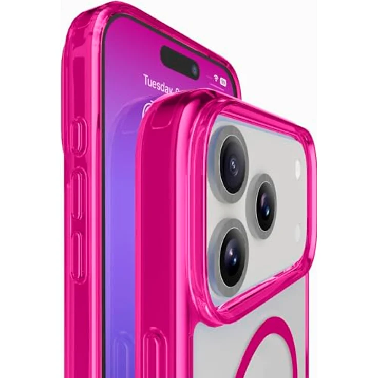 Cellular Line Iconic Mag - iPhone 17 Pro Transparente Hülle mit farbigen Rändern, kompatibel mit MagSafe, klar/bunt – Bild 2