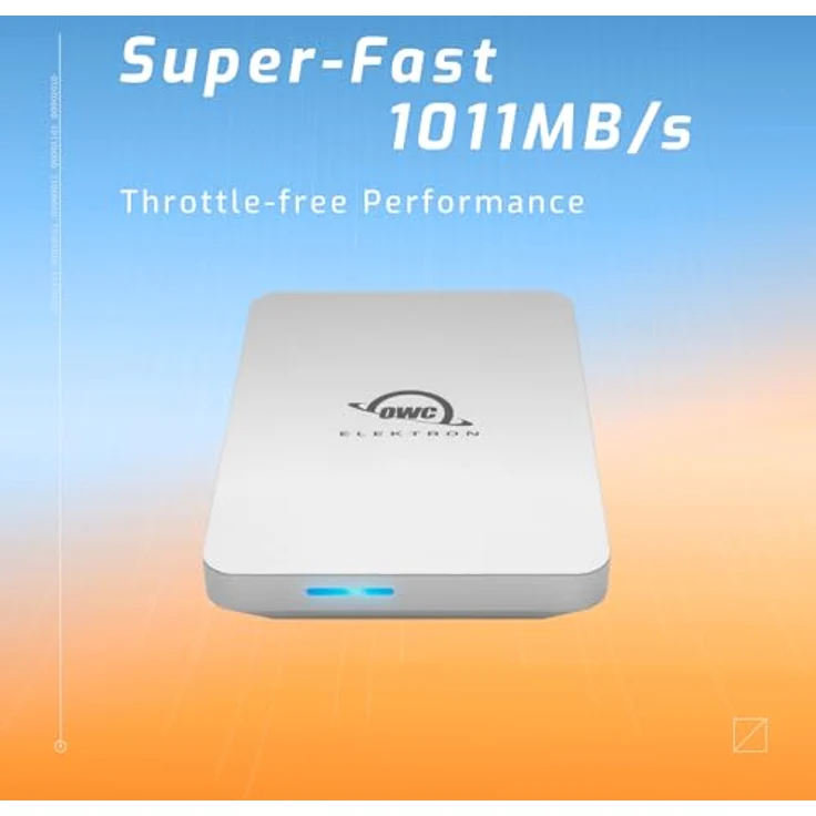 OWC 240GB Envoy Pro Elektron ultra compact USB-C 10Gb/s dust & water resistant rugged - Read/Write ov... (240 GB), Externe SSD, Silber – Bild 2