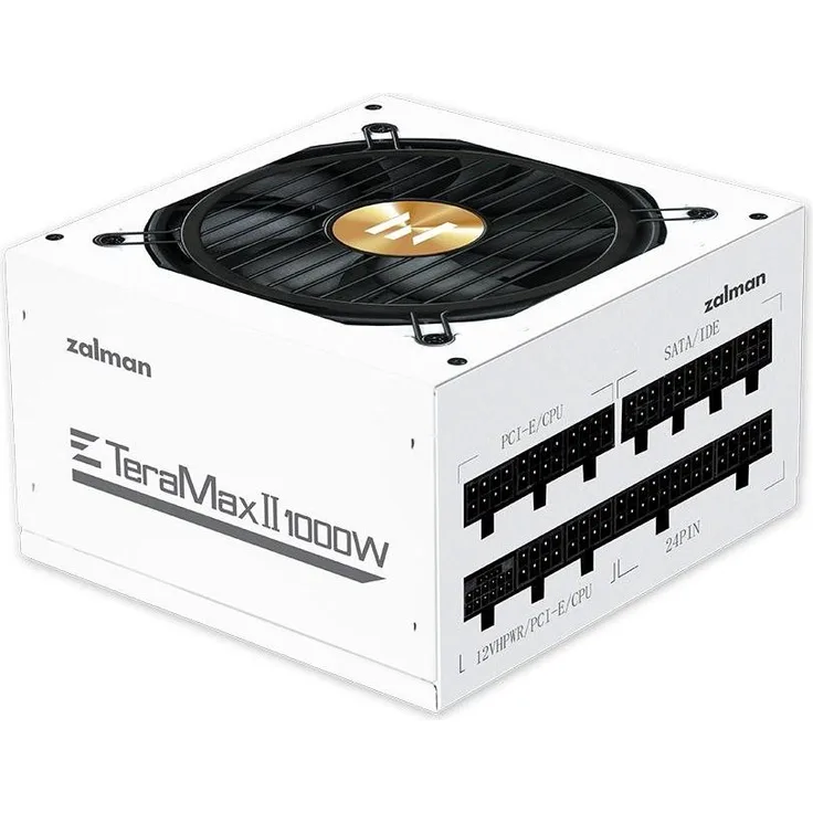 Zalman TeraMax TMX2 1000W, ATX Netzteil mit 80 PLUS Gold-Zertifizierung, aktiven PFC und leisen 120-mm-Lüfter, Weiss