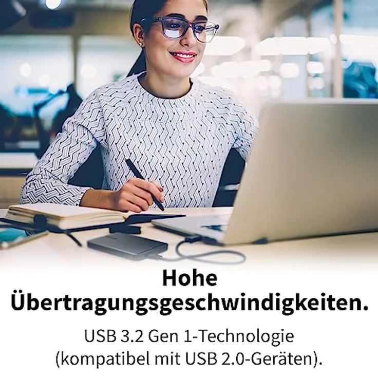 Toshiba Canvio Partner 1TB Portable 2,5" Externe HDD, USB 3.2 Gen 1, kompatibel mit Mac und Windows, USB-betrieben – Bild 4