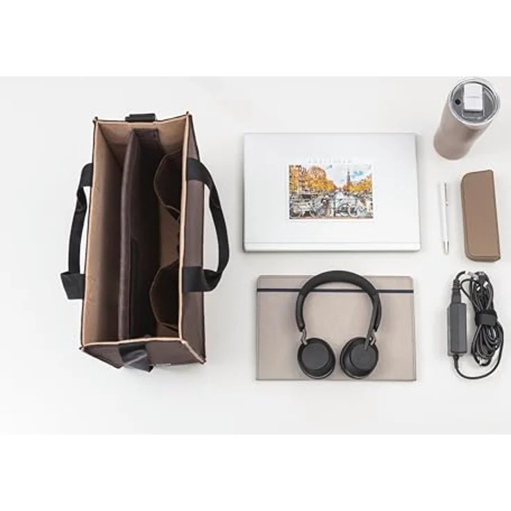 Sigel BA422, Notebooktasche für Laptops bis 15,4 Zoll, braun mit individueller Beschriftungsmöglichkeit, aus 100% recyceltem PET – Bild 3