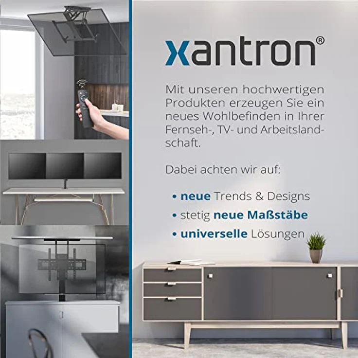 Xantron® STRONGLINE-42N TV Wandhalterung neigbar für 37-75 Zoll, VESA 100x100 bis 600x400, max. 75kg, minimaler Wandabstand 6.3cm, inkl. Montagematerial – Bild 5