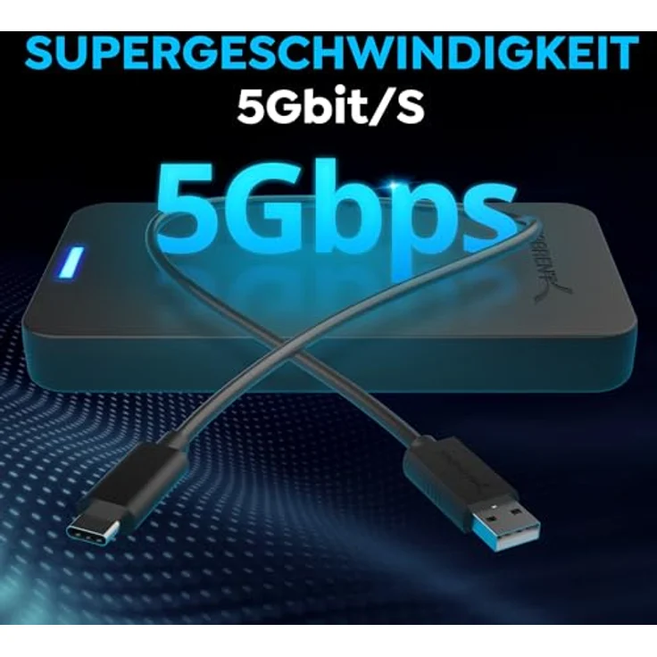 Sabrent Festplatten - Zubehör Gehäuse Werkzeugloses 2.5-Zoll SATA auf USB 3.0 externes Festplattengehäuse [Optimiert für SSD, Unterstützt UASP SATA III] Schwarz (EC-UASP) – Bild 3