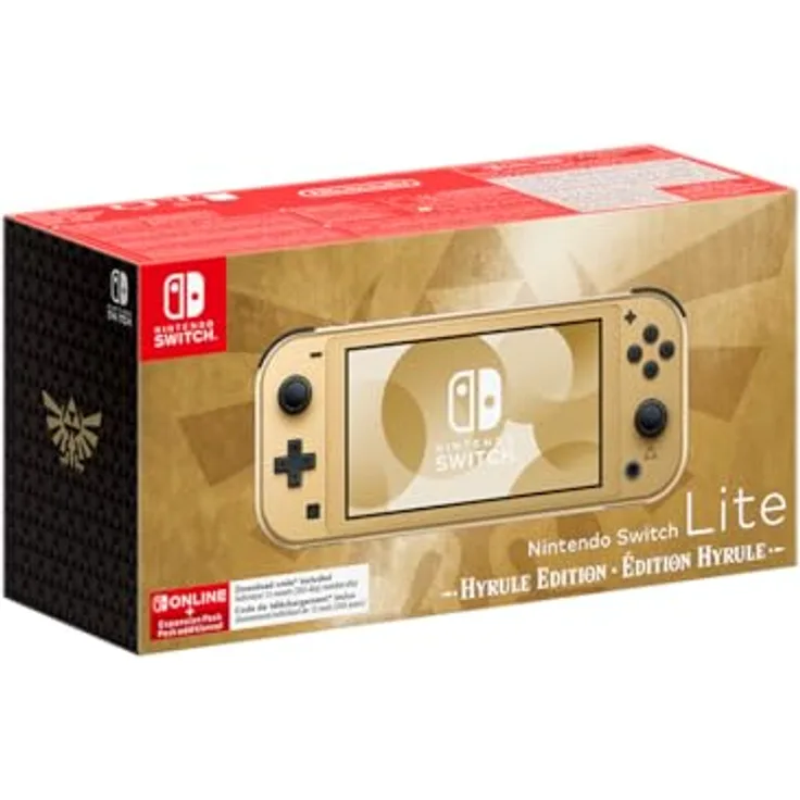 Nintendo Switch Lite – Hyrule-Edition, Handheld-Konsole mit Zelda-Design und Nintendo Switch Online Mitgliedschaft - Preisvergleich