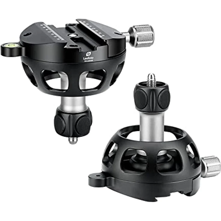 LEOFOTO YB-100MK, Nivelliereinrichtung 100mm mit Gewinde & Arca-Swiss Aufnahme, inkl. Wasserwaage und Anti-Dreh-Setschrauben, Metall - luftfahrt-aluminiumlegierung – Bild 2