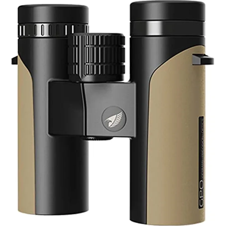 GPO German Precision Optics Fernglas B302 8 x 32 mm, Sandfarben, schwarz - Hochwertiges Fernglas mit Magnesiumgehäuse und ED-Linsen