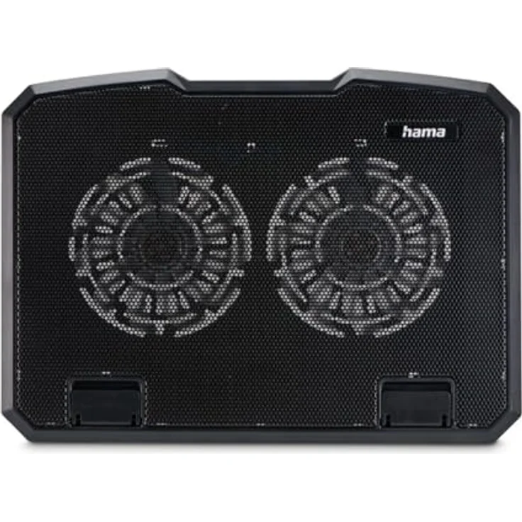 Hama Laptop-Kühler Black Metal, neigbar, leise, 2 Lüfter, 40 cm (15,6), Schwarz – Bild 5