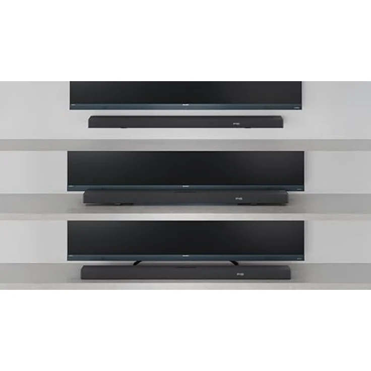 SHARP HT-SBW55121(BK) 5.1.2 Dolby Atmos® / DTS:X® Soundbar mit 650W, drahtlosem Subwoofer, Bluetooth 5.3 und HDMI eARC, schwarz – Bild 4
