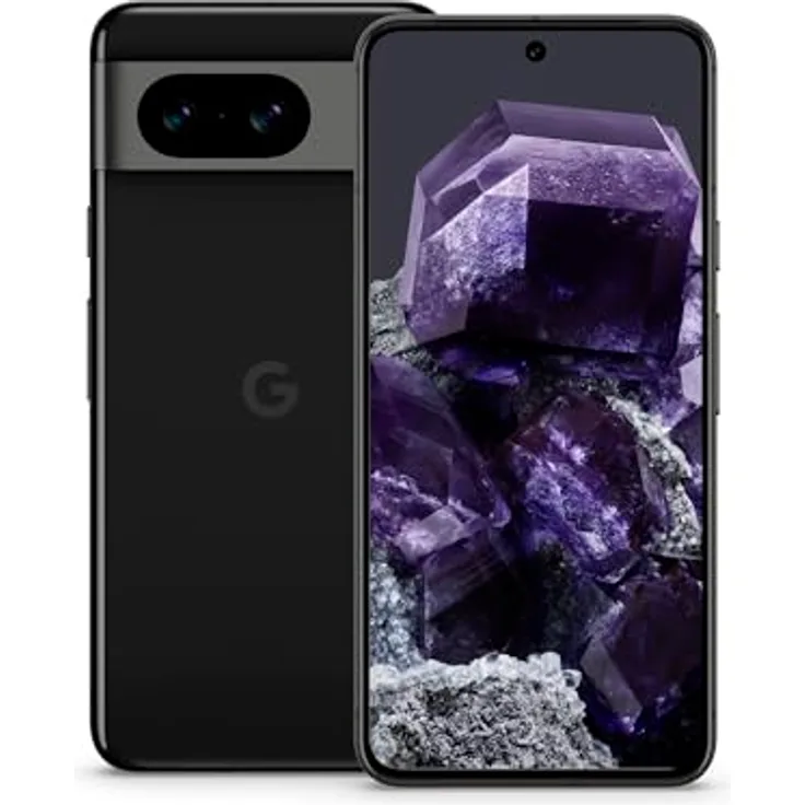 Google Pixel 8 – Android-Smartphone ohne SIM-Lock mit leistungsstarker Pixel-Kamera, 24 Stunden Akkulaufzeit und leistungsstarken Sicherheitsfunktionen – Obsidian, 128 GB