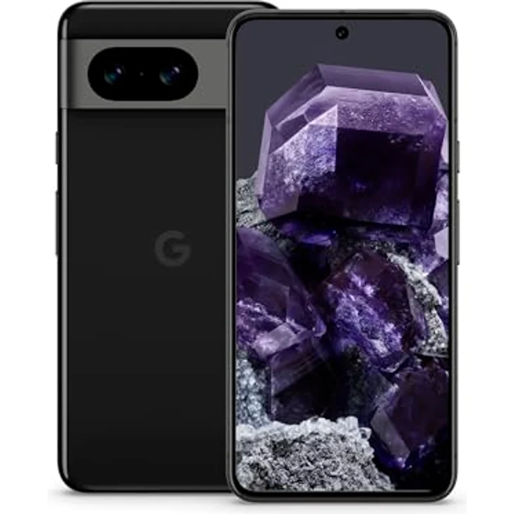 Google Pixel 8 – Android-Smartphone ohne SIM-Lock mit leistungsstarker Pixel-Kamera, 24 Stunden Akkulaufzeit und leistungsstarken Sicherheitsfunktionen – Obsidian, 128 GB – Bild 1