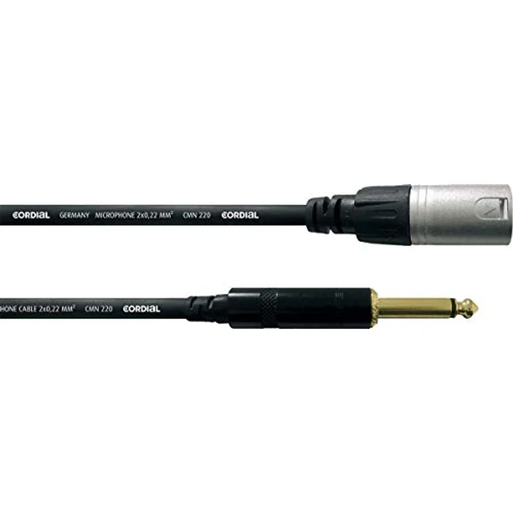 Cordial CCM 5 MP, XLR Verbindungskabel mit 1x XLR-Stecker und 1x Klinkenstecker 6.35 mm, 5.00m, schwarz – Bild 2