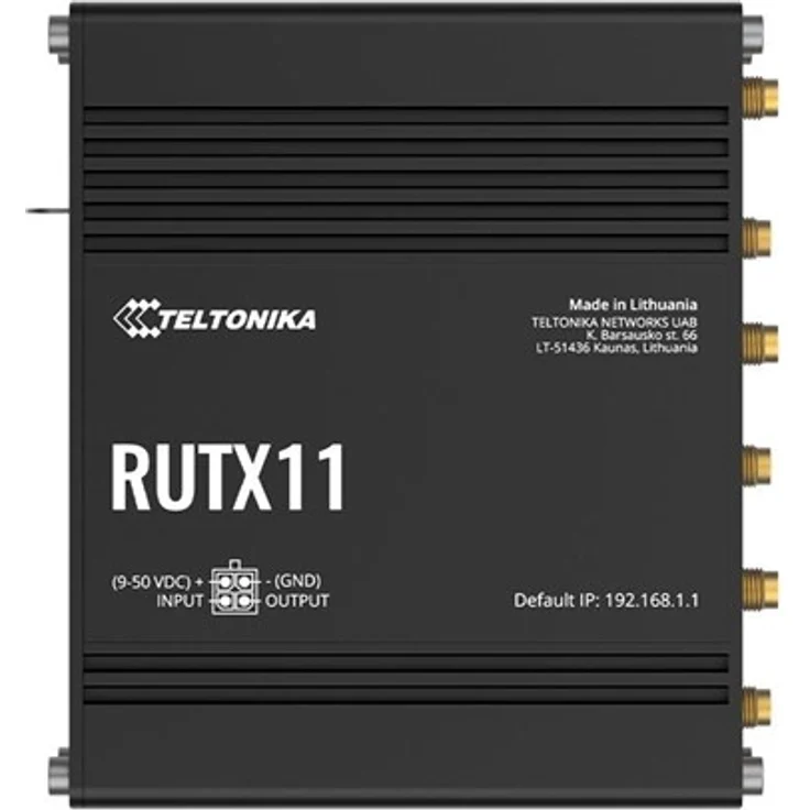 Teltonika RUTX11, Wireless Router mit WWAN, 4-Port-Switch, 1GbE, Wi-Fi 5, Dual-Band, 3G, 4G, Bluetooth 4.0 LE