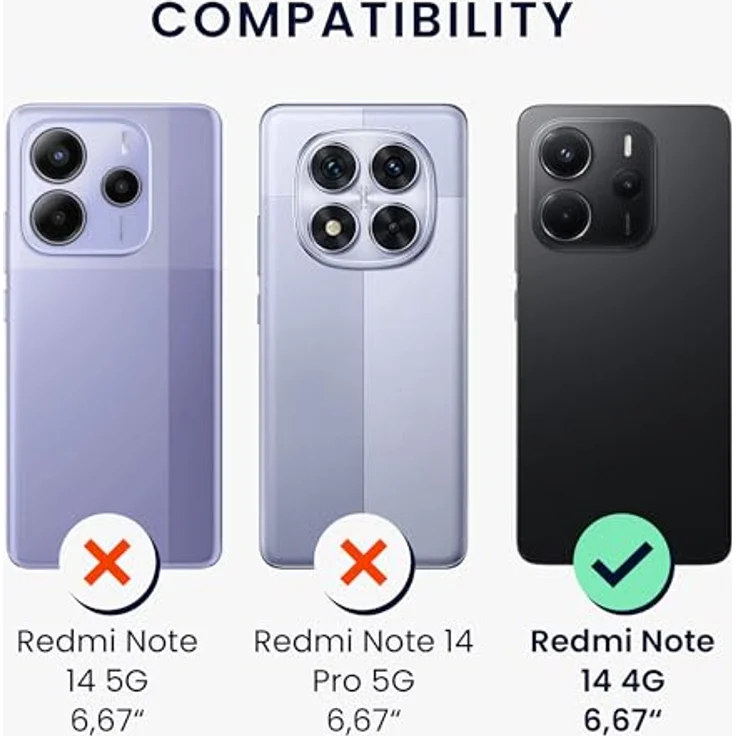 kwmobile Handyhülle kompatibel mit Xiaomi Redmi Note 14 4G - Flexible Silikon Schutzhülle in Coconut Swirl mit präzisen Ausschnitten für Kamera und Anschlüsse – Bild 2