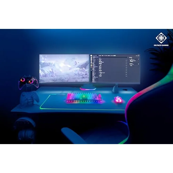 Deltaco Gaming DK460 (DE), Transparente Tastatur mit RGB-Beleuchtung und KTT-Schaltern – Bild 13