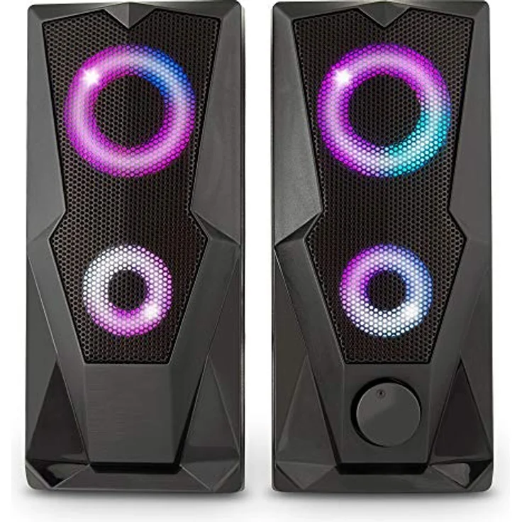 Yenkee YSP 2003RGB USB Lautsprecher PC 2.0, 6 W RMS mit RGB Beleuchtung für Gaming – Bild 4