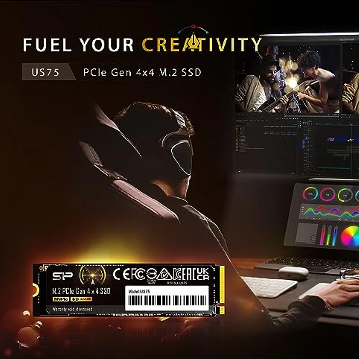 Silicon Power SSD US75 2TB M.2 PCIe NVMe, Leserate bis 7000 MB/s, Schreibrate bis 6500 MB/s, M.2 2280 – Bild 2
