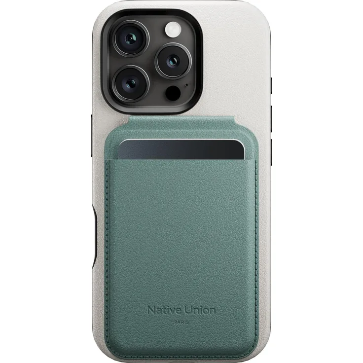 Native Union Active Wallet Stand Magsafe, Handyhülle und Kartenhalter für iPhone 14/15/16, recycelte Lederalternative, unterstützt freihändiges Hoch- und Querformat