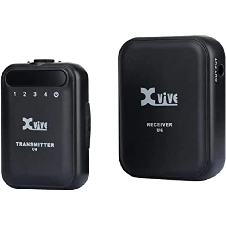Xvive U6 Compact Wireless Mic System, 2,4 GHz, True Diversity, 24-bit/48kHz, 4 Kanäle, Reichweite 27,4 m, 5 Std. Akkulaufzeit, Schwarz – Bild 4