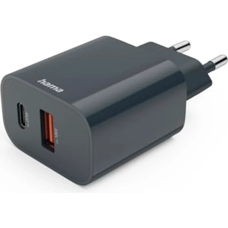 HAMA PD Ladegerät Universal mit 20 W, USB-A & USB-C, Anthrazit – Bild 2