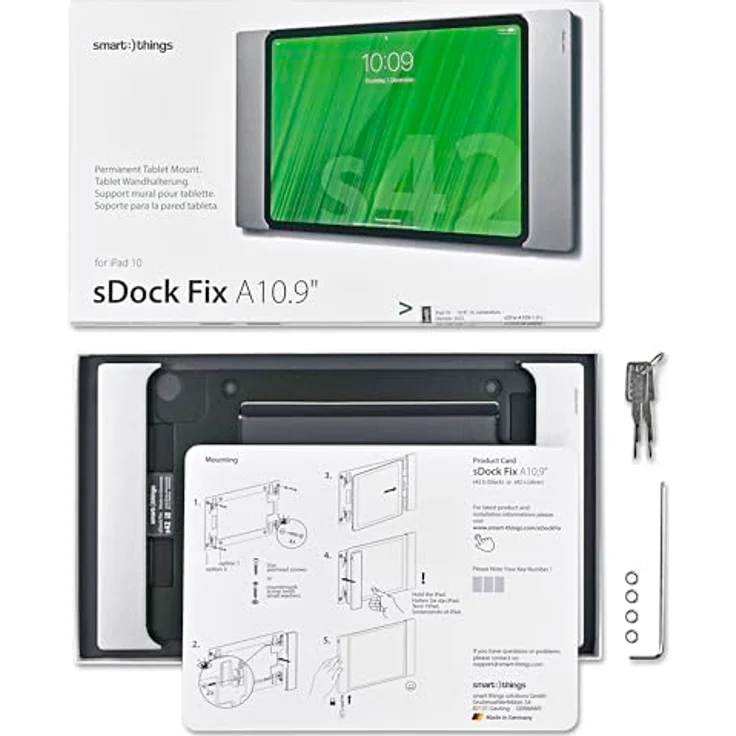 smart things sDock Fix s52, 11 Zoll Wandhalterung/Ladestation für Galaxy Tab S7 und Tab S8, Schwarz – Bild 7