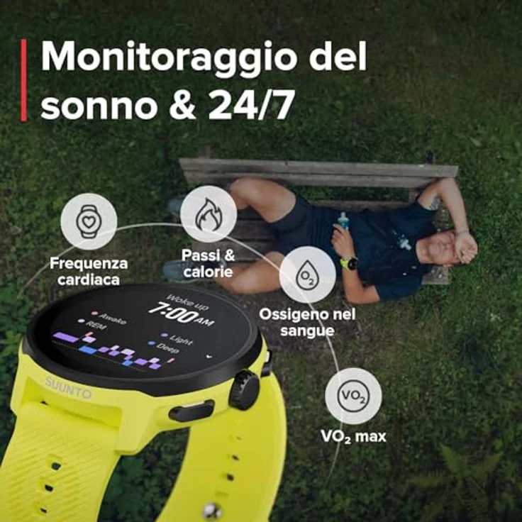 Suunto Run, Sportuhr in Limonengelb mit glasfaserverstärktem Gehäuse, Bluetooth 5.1 und 12 Tagen Akkulaufzeit – Bild 5