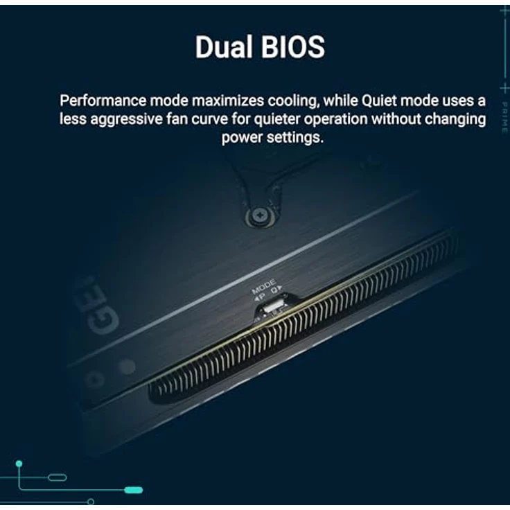 ASUS Prime GeForce RTX 5070 Ti 16GB GDDR7 OC Edition Gaming Grafikkarte (Nvidia GeForce RTX5070 Ti DLSS 4, 2,5-Slot Design, PCIe 5.0, 3X DisplayPort 2.1b, 1x HDMI 2.1b, PRIME-RTX5070TI-O16G) - NVIDIA Blackwell Architektur, SFF-Ready, Axial-Tech-Lüfter, Phase-Change-GPU-Wärmeleitpad, 2.5-Slot Design – Bild 5