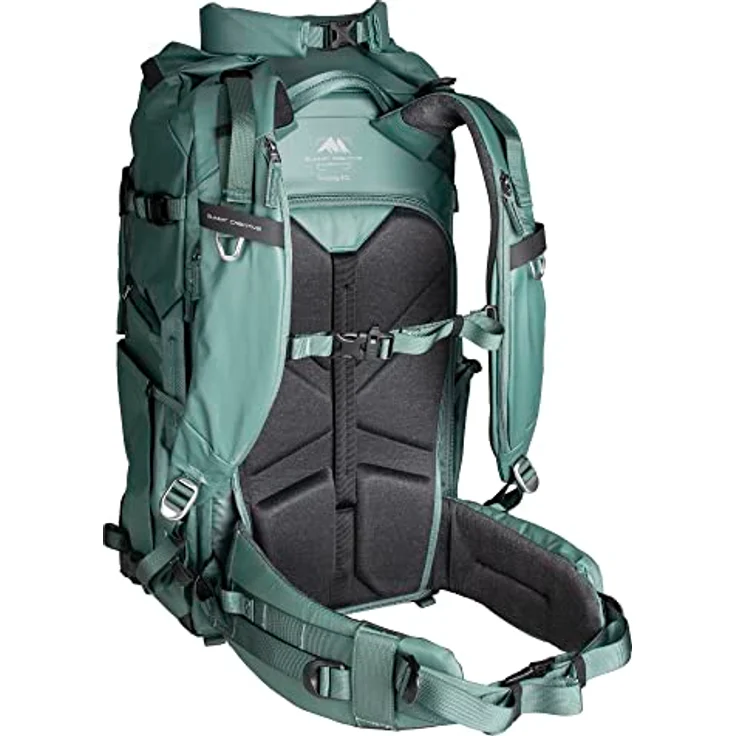 Summit Creative Tenzing Rolltop Backpack 40l, robuster wasserabweisender Kamera-Rucksack mit Rolltop und Laptopfach bis 16", grün – Bild 4