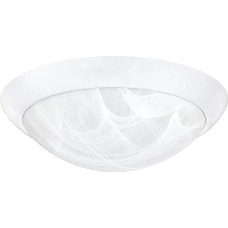 Westinghouse 61066 28 cm Dimmbare LED-Deckenleuchte für Innenräume, weißes Finish mit weißem Alabasterglas, energieeffiziente 15-Watt-LED, dimmbar – Bild 2
