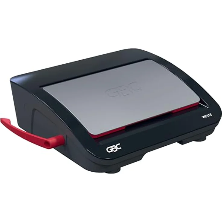 GBC WireBind WB15E, Elektrisches Bindegerät mit Bindekapazität für 125 Blätter A5/A4 und Anti-Stau-LED, Schwarz/Silber – Bild 1