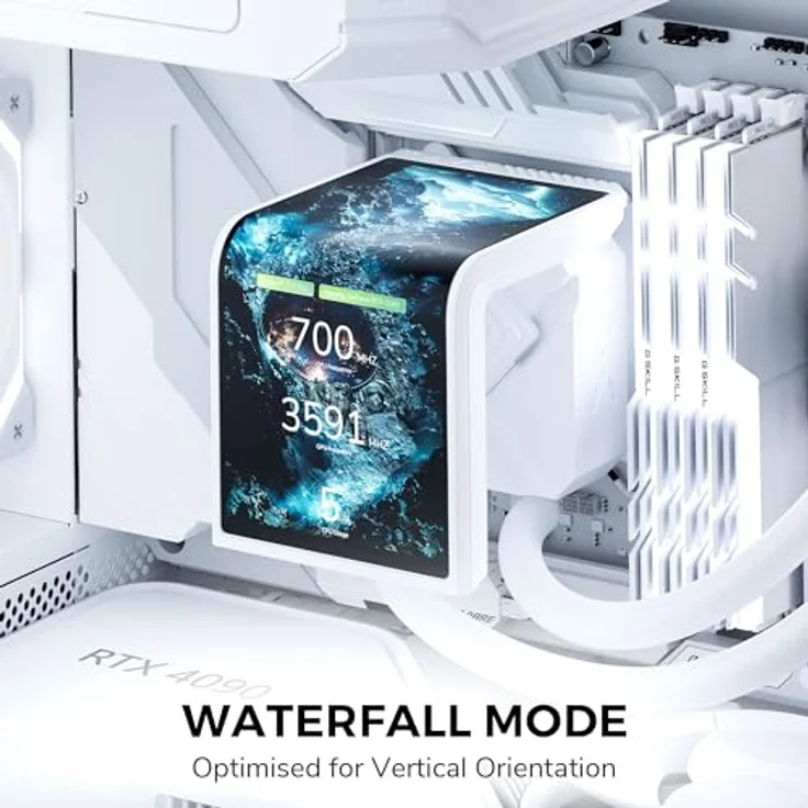 TRYX PANORAMA SE ARGB 240, Komplett-Wasserkühlung mit 3D-AMOLED-Display, 240mm, weiss – Bild 5