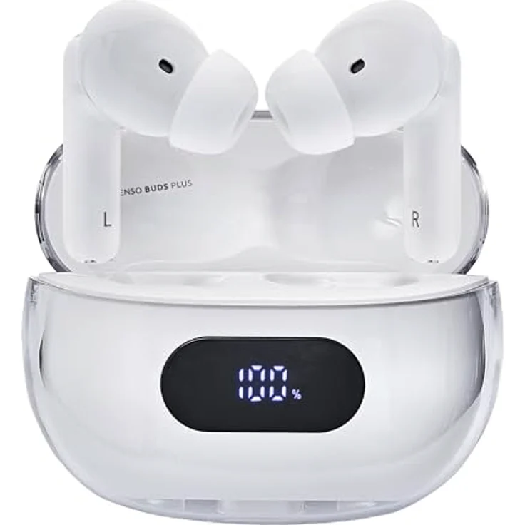 Intenso Buds Earphone Plus T312AE White, kabellose In-Ear-Kopfhörer mit Freisprechfunktion und 7,5 Stunden Akkulaufzeit – Bild 2