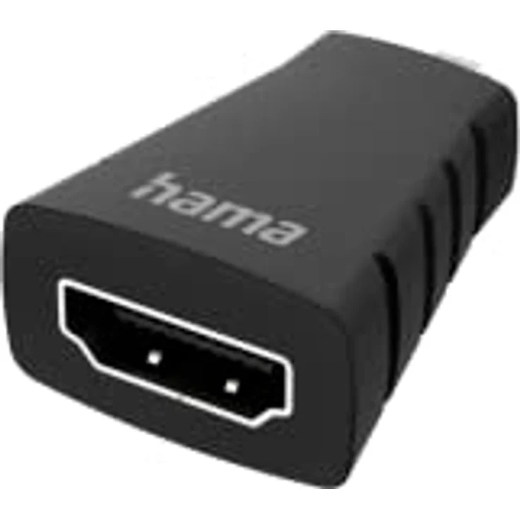 Hama HDMI Adapter, Micro HDMI auf HDMI (Adapter mit Auflösung Ultra HD 4K, Micro HDMI Stecker – HDMI Buchse zum Anschluss von Tablet, Kamera, Laptop an TV, Beamer, Monitor, HDMI Typ D auf Typ A) – Bild 3