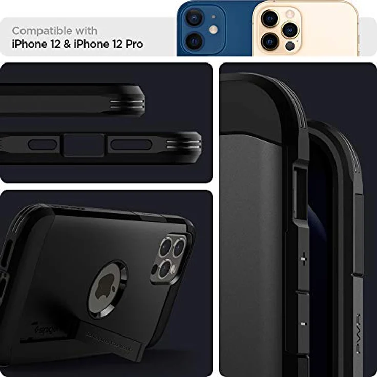 Spigen ACS01710 Tough Armor iPhone 12 MAX/PRO Black – Bild 3