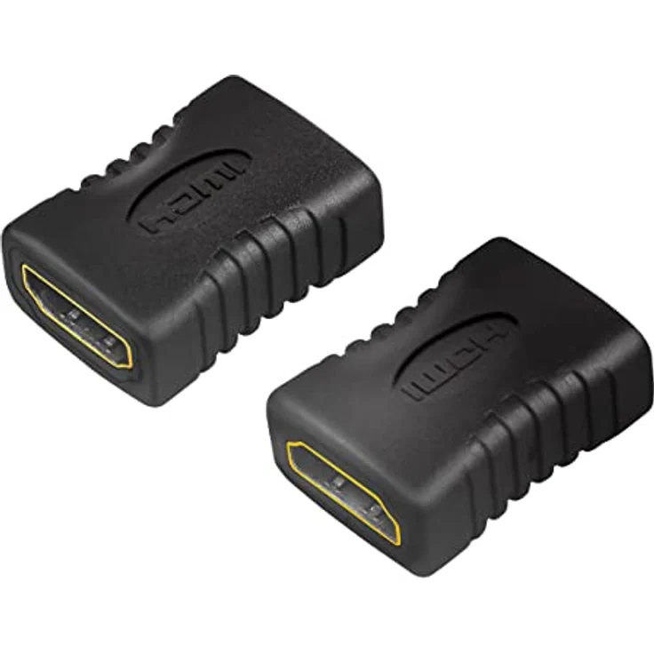 LogiLink AH0006 HDMI High Speed Adapter, flache Ausführung und mit vergoldeten Kontakten, Ideal für Full HD, Buchse auf Buchse schwarz – Bild 3