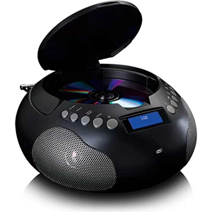 Lenco SCD-341 tragbares CD-Radio -CD-Player - DAB+ Radio - Bluetooth - Sender und Titelspeicher - Uhr - Stereo Lautsprecher - schwarz – Bild 5