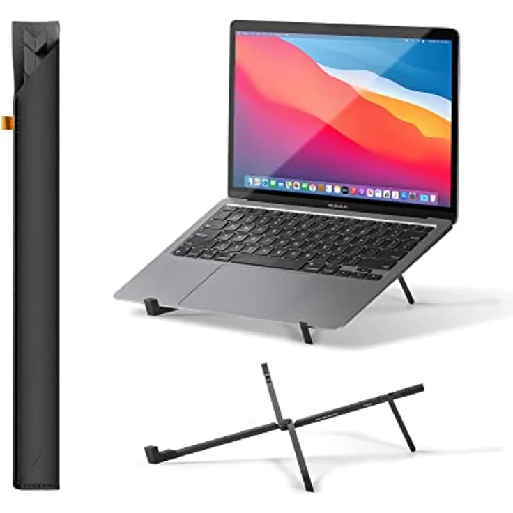 Native Union Faltbarer Laptop-Ständer – Ultra-schlanker, Tragbarer, Faltbarer Laptop-Ständer - Ergonomisch Betrachtungswinkel - Für 13-16 Zoll MacBooks und Laptops, 10-16 Zoll iPads und Tablets